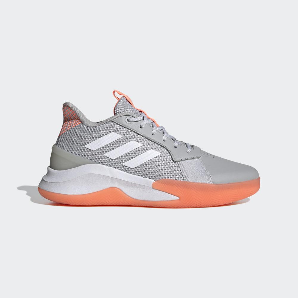 Adidas Men's RunTheGame Basketball Shoes Grey/White/Coral Ireland EG0982